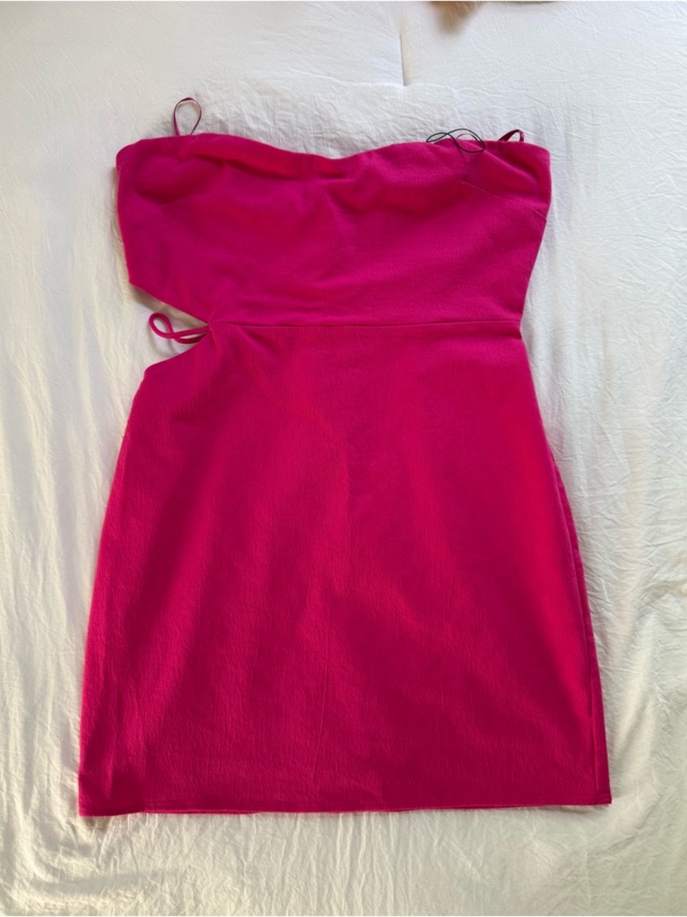 Zara Women’s Strapless Hot Pink Bodycon Dress Brand New Size Medium
